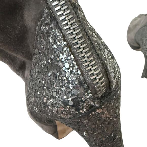 Boots Miu Miu Grey size 39 EU in Suede ( US 8) - Picture 6 of 15